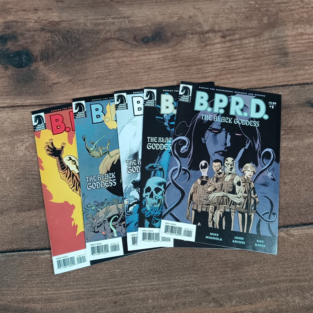 B.P.R.D. The Black Goddess 1-5 Complete Comic Book Set Dark Horse Mignola Arcudi